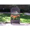 Outdoor Grey Plastic Self-Watering Garden Planter with Trellis and Locking Wheels